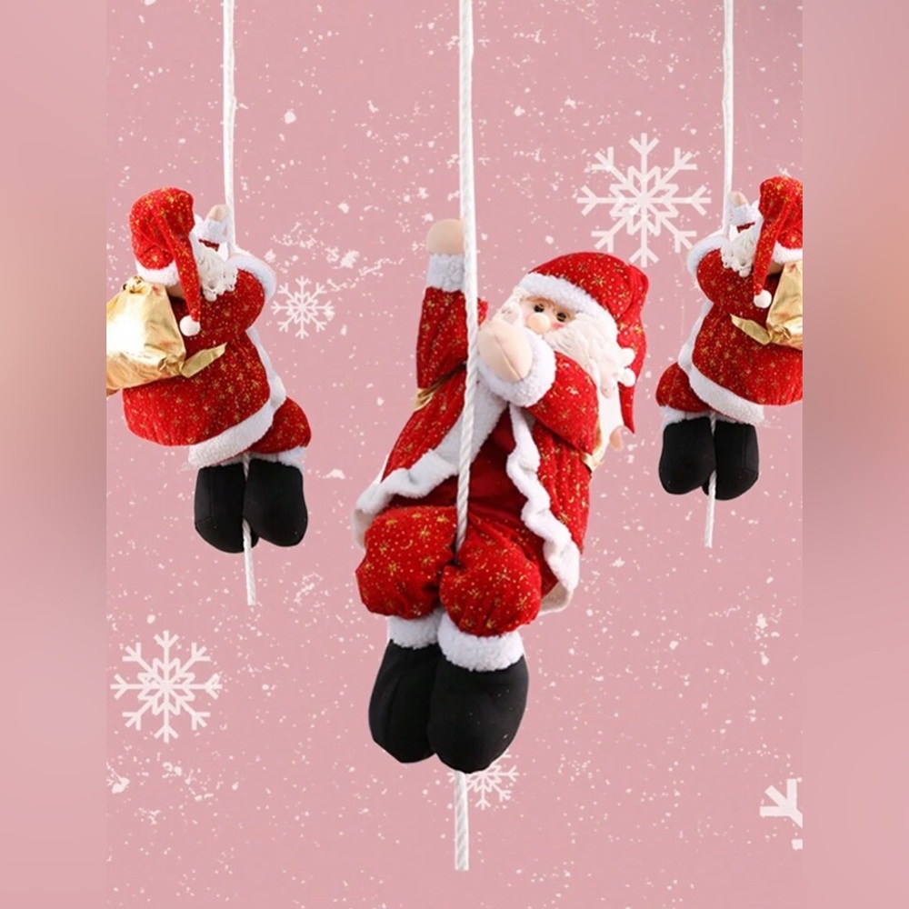 Rope Climbing Santa